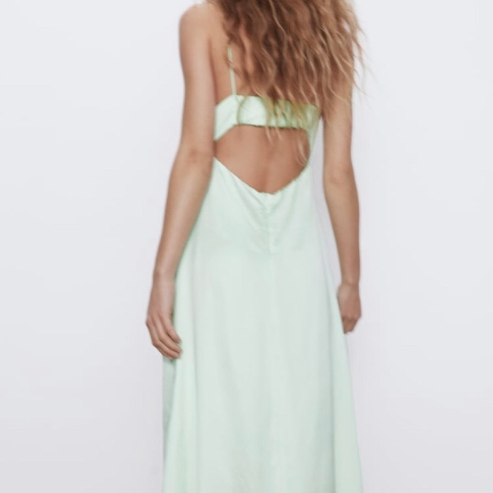 Zara satin cut out detail dress trf y2k - Picture 4 of 5